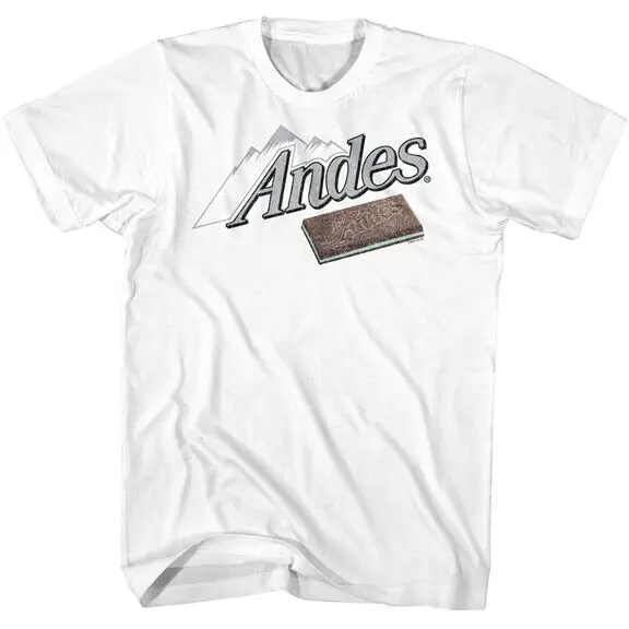 Tootsie Roll camiseta para hombre con logotipo de montaña, Candy Delicious Chocolate Andes Mints