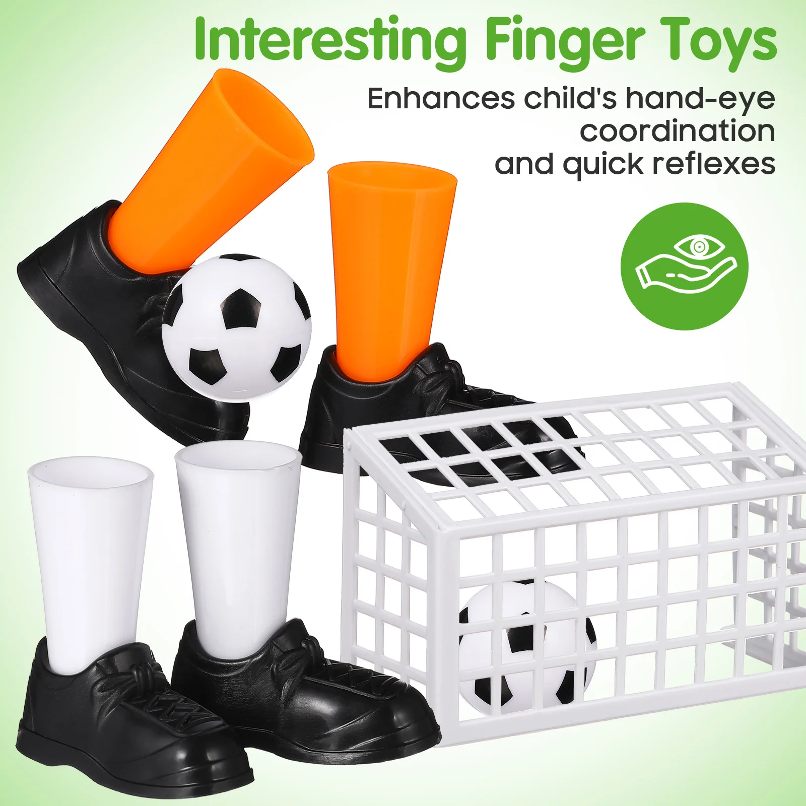 2 jeux de Mini jeu de Football au doigt, ensemble de Football de Table familial, 4 objectifs, 2 balles, 8 chaussures assorties, modèle de Table de sable, jouet