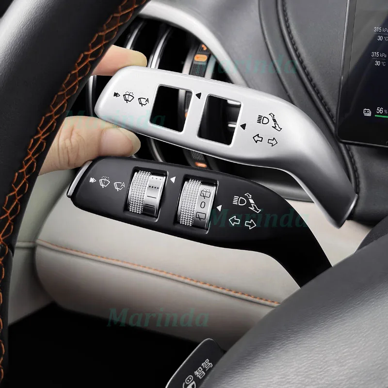 

Car Shift Paddles Cover for BYD Yuan Plus Atto 3 2025 Lever Shift Turn Signal Lever ABS Decorative Frame Interior Accessories