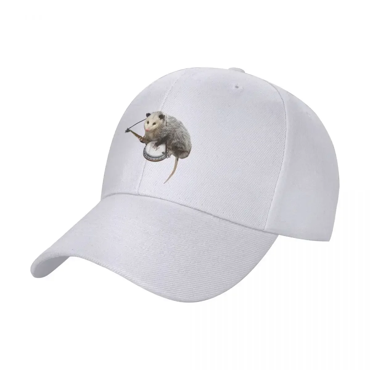 Opossum Playing Banjo Cap baseball cap custom cap military tactical vintage mens Women's