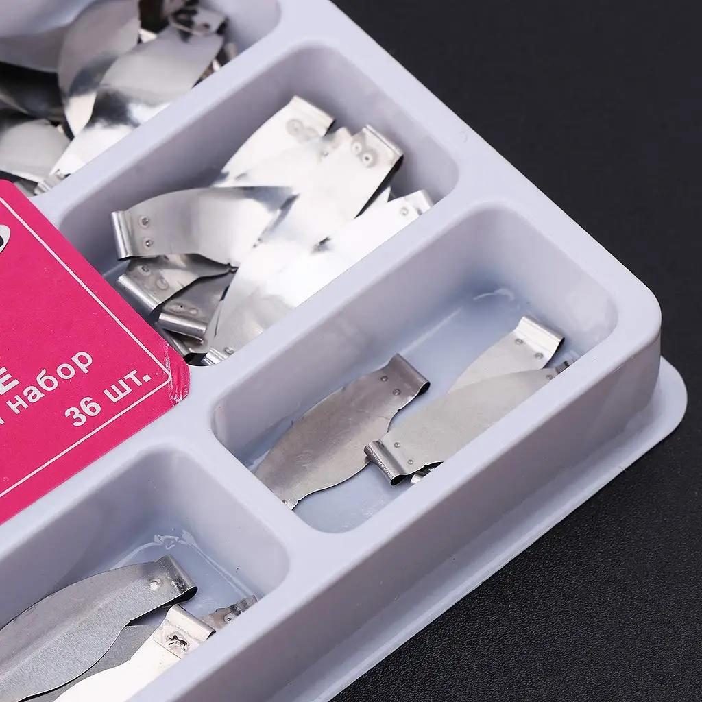 Universal Dental Metal Matrices Kit Saddle Contoured with 1330 Spring Clip for Posterior Restoration Dentist Tool