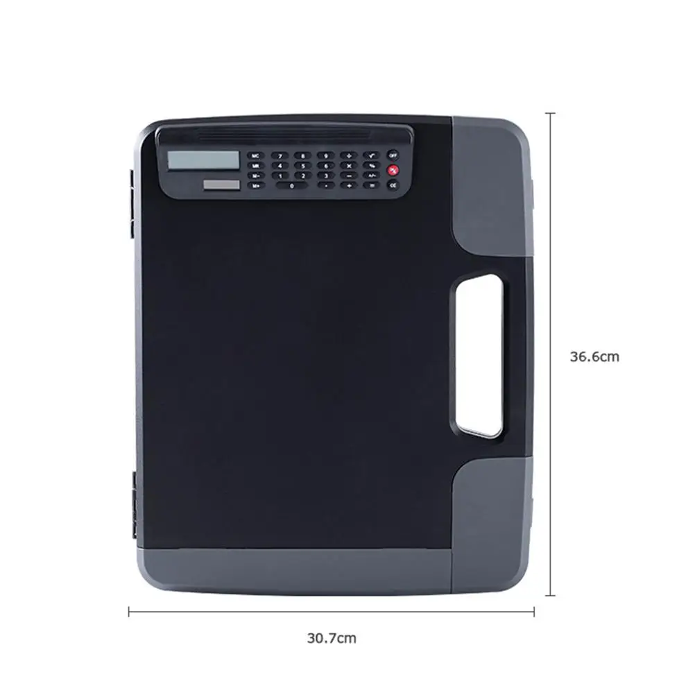 

Archives Box Case for Office with Calculator A4 Files A4 Document Clipboard Box Storage Organizer Folder