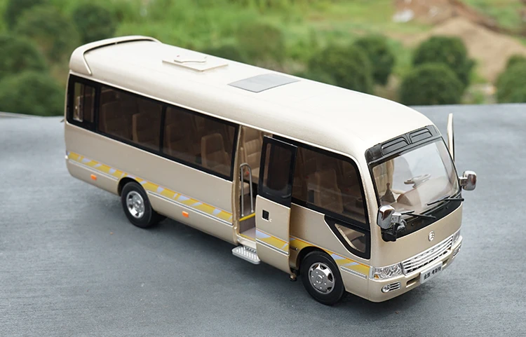 1:24 نموذج حافلة صغيرة من Golden Dragon Coaster Diecast، حافلة هدية مصغرة لمدرب الركاب من سبيكة واقعية للعرض أو الهدايا