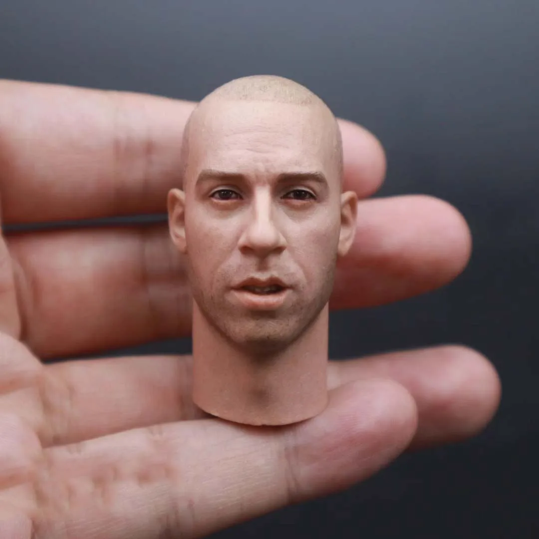 1/6 Russia Angry Head Sculpt Muscle Man Vin Diesel Brucee Police Killer Head Played Model for 12in TBL PH Action Figure Toy