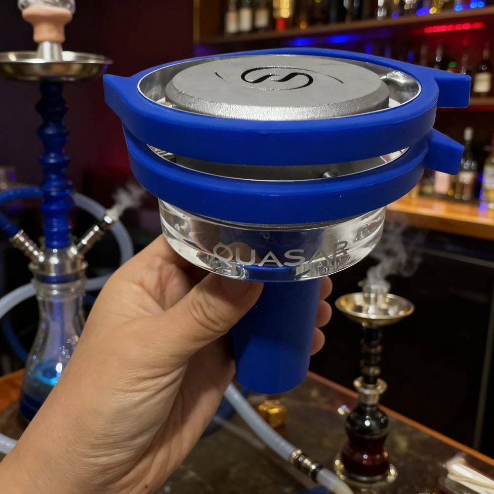 Tigela de narguilé shisha árabe, conjunto de cabeça francesa, suporte de carvão de tabaco com caixa de presente, acessórios para fumar água chicha