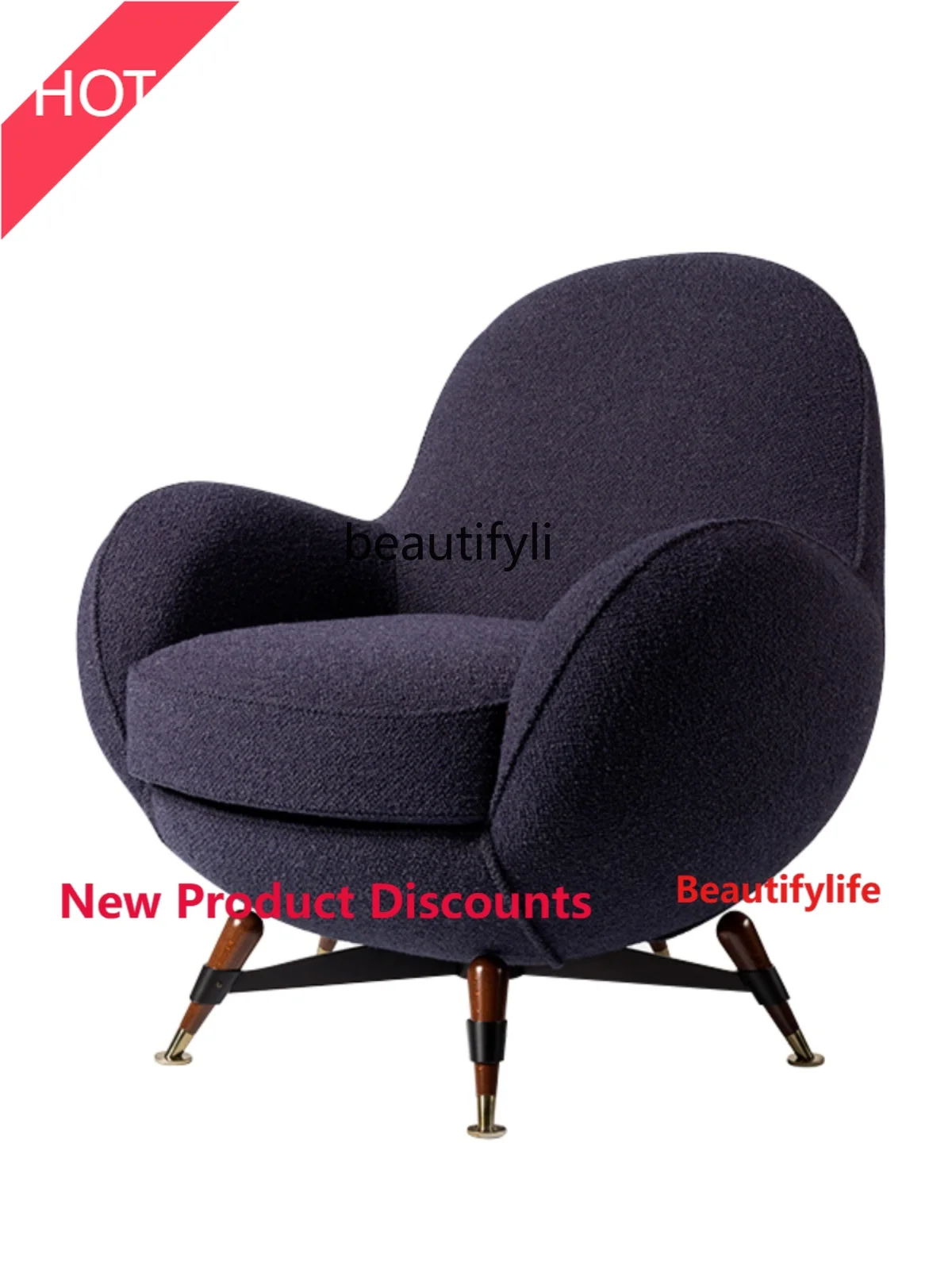 

A46 Деревянное кресло для отдыха Гостиная Кресло Кресло Высококачественный диван из овечьей шерсти