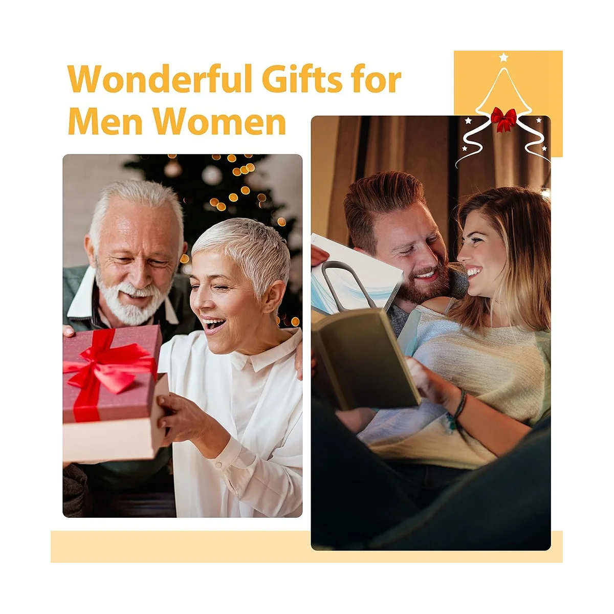 Book Reading Light Neck Light, Book Lover Christmas Birthday Gifts for Outdoor camping Women Neck Booklight Black