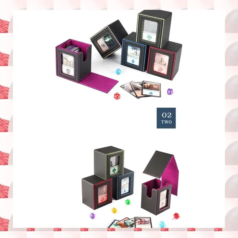 กล่องใส่การ์ดซื้อขายระดับพรีเมียม ABGN เพื่อปกป้องกล่องดาดฟ้าซื้อขายการ์ดเหมาะสําหรับกล่องใส่การ์ดหนังดาดฟ้า