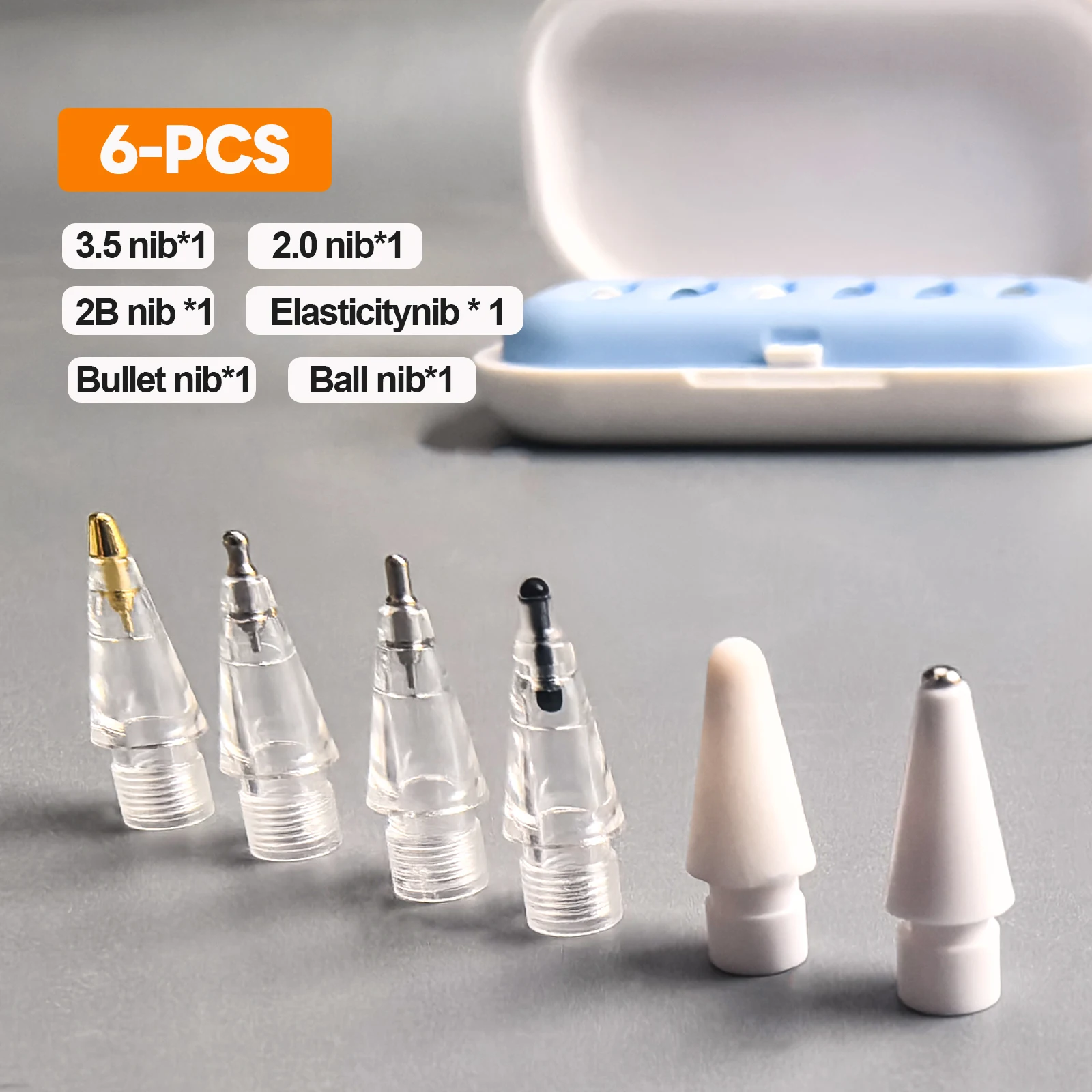 Replacements Pencil Tips 4/6Pc Pencil Refills For Apple Pencil 1/2/3th Apple Pencil Pro For IPad Pro Pencil1/2/3 Stylus Fine Nib