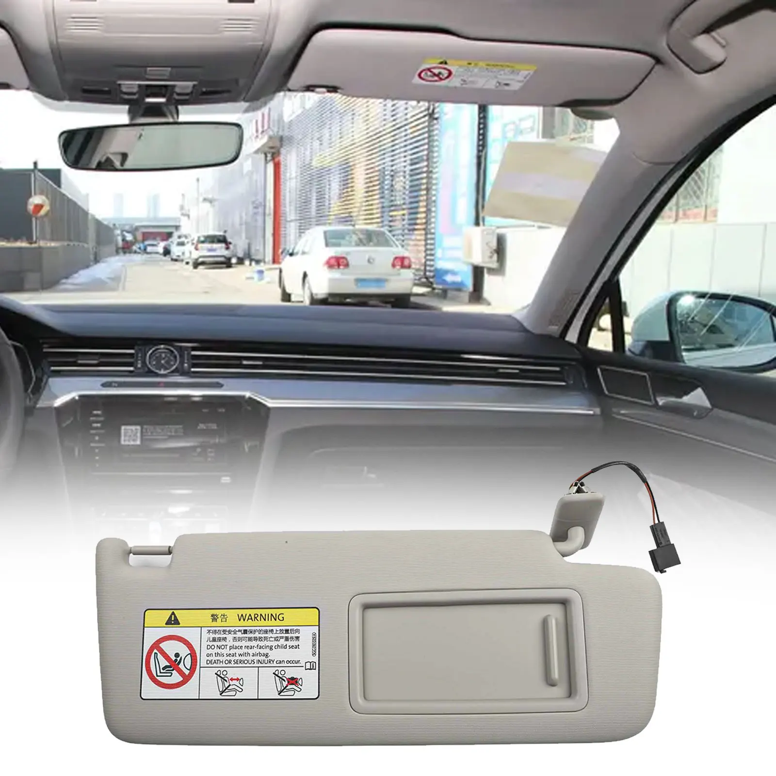Car Interior Replacement Sun Visor Mirror Sun Visor High Reliability Perfect Match Stable Characteristics Plastic Material