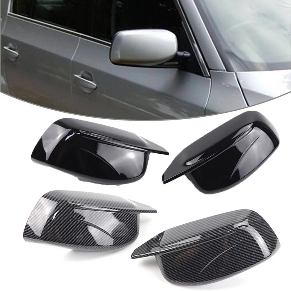 

1 Pair Rear View Mirror Side Cap Cover Carbon Fiber Black M Design For BMW E60 E61 E63 E64 2003-2007 51167078360 51167078359