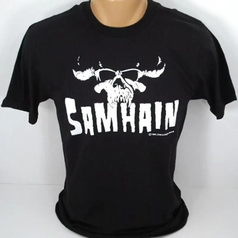 Samhain logo t shirt misfits danzig 80s rock punk metal gift music horror NOS