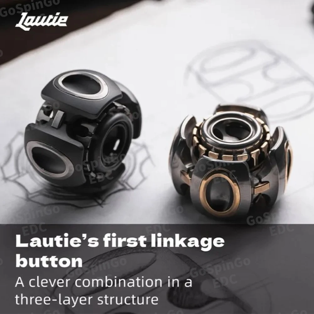 LAUTIE Noiz-O Fidget Spinner Noiz Series Family Armor Shell × ปุ่มรูปมงกุฎ × โครงสร้างเชื่อมต่อ ของเล่นบรรเทาความเครียด ไจโร