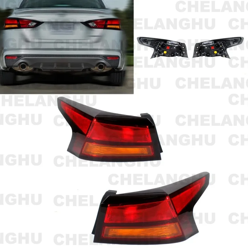 Pair For Nissan Altima 2019 2020 2021 2022 Left+ Right Outer Side Tail Light Lamp Without Bulbs 26555-6CA1A 26550-6CA1A