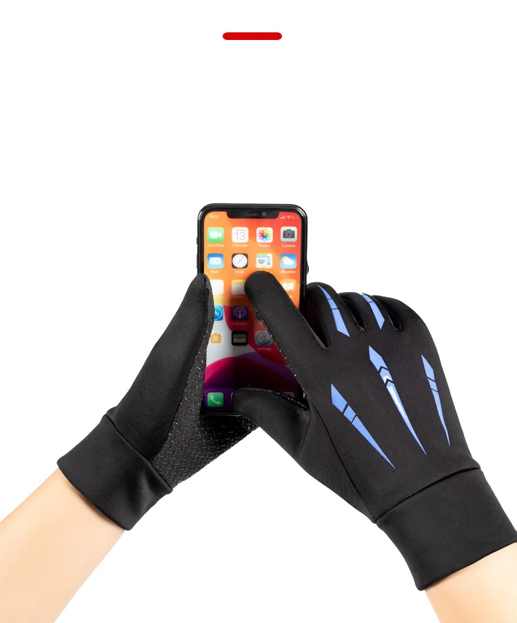 Winter-Fahrradhandschuhe für Herren, Motorrad, Wandern, Touchscreen-Handschuhe, rutschfest, wasserabweisend, winddicht, Outdoor-Thermohandschuhe – Detail 3