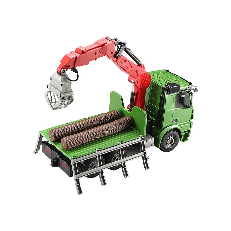 Double E E352 RC Truck Crane Tractor 6CH Remote Control Excavator Car Simulated lights sounds Educational Car Toy Gifts for Boys