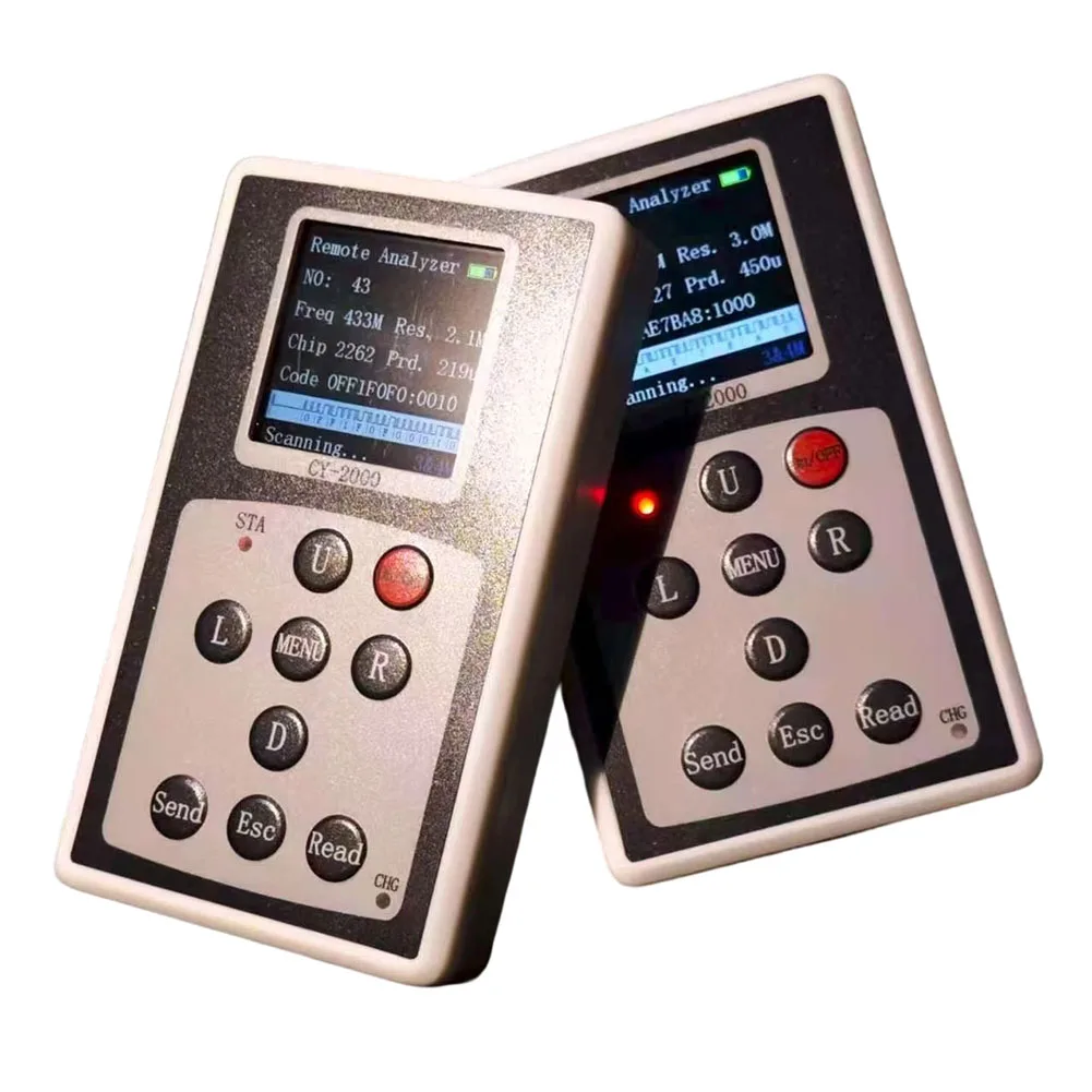 CY-2000 Wireless Remote Control Analyzer 433MHz PT2262 EV1527 Detector With IPS Screen For RF Signal Testing Tool