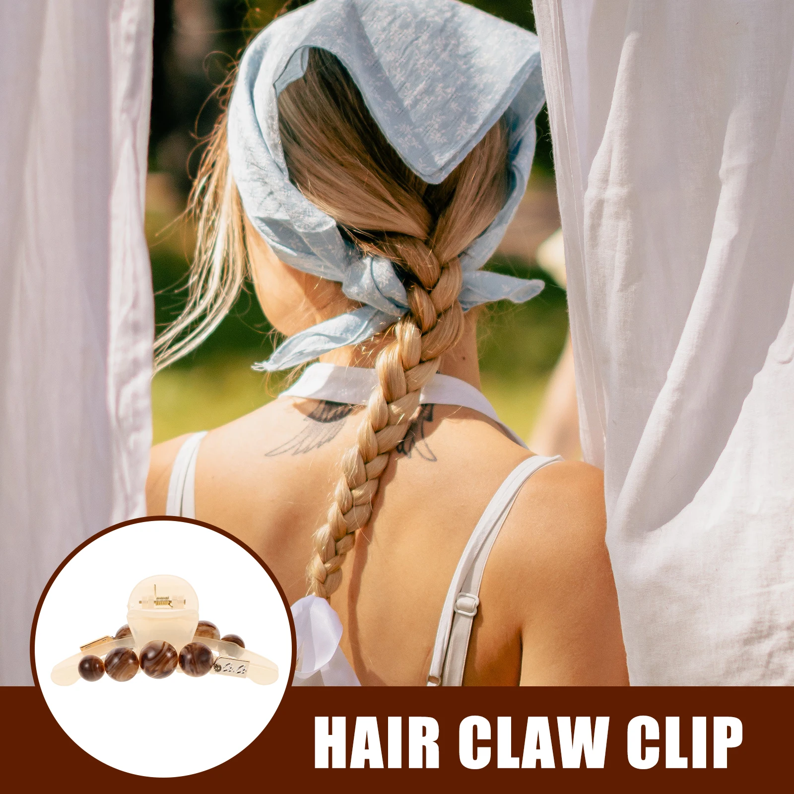 

Pearl Hair Clip Unique Claw Thick Resin Women Girls Mi Color Light Weight Comfortable Practical Hair Accessories