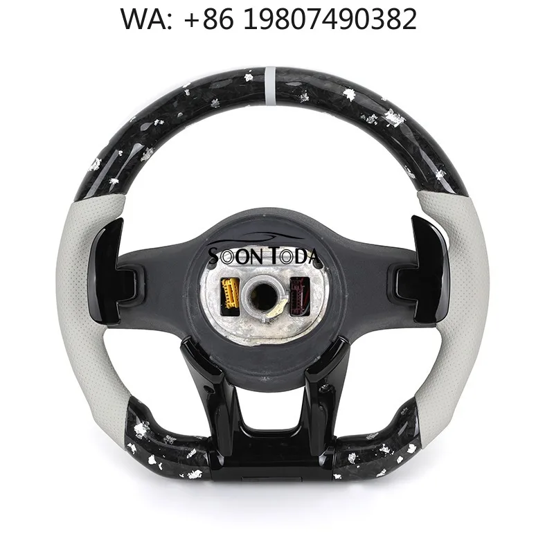 

High Durability Carbon Fiber Leather Steering Wheel, Car Tuning Replacement Parts Fits W205 CLS W218 GLA45 CL W216 CL500 CL550 C