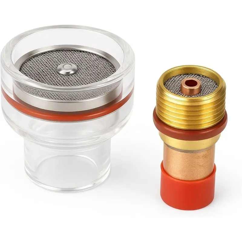 Glass Cup Welding Torch Kit With Silicone Ring(32Mm), Torch Glass For WP 17 18 26, Includes Collets Body Gas Lens Accessories