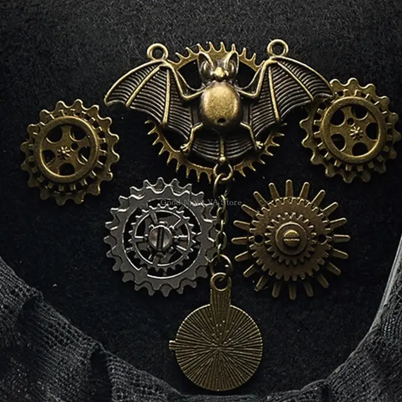 Lace Trim Bat Gear Pirate Hat Breathable Adult Roleplay Headpiece For Halloween Costume And Victorian Theme Party Props view 3