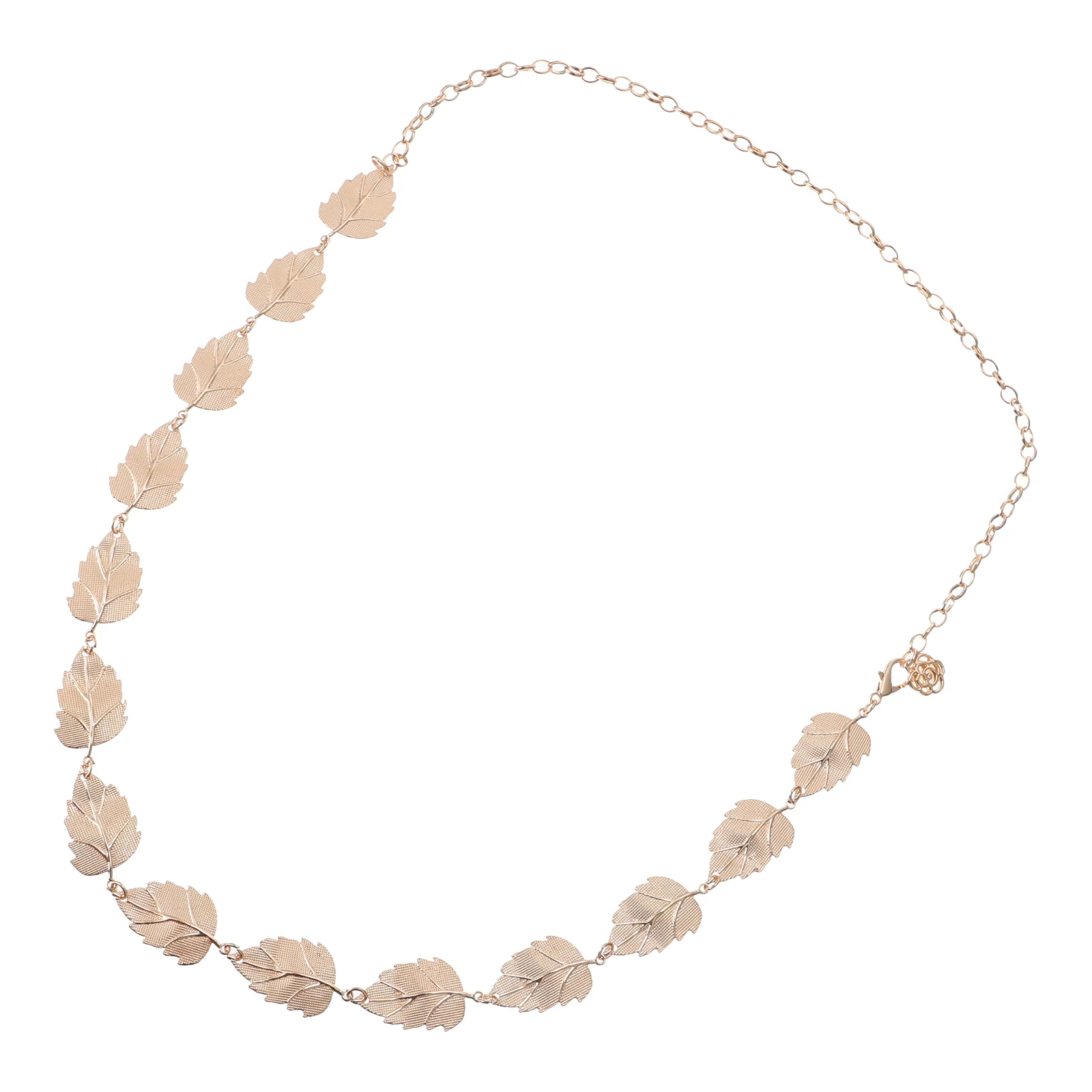 

1pc Leaf Shaped Women Metal Party Body Accessory Belly Chain Fashion Body Accessory Party Nightclub Zinc Alloy Waist Chain Decor