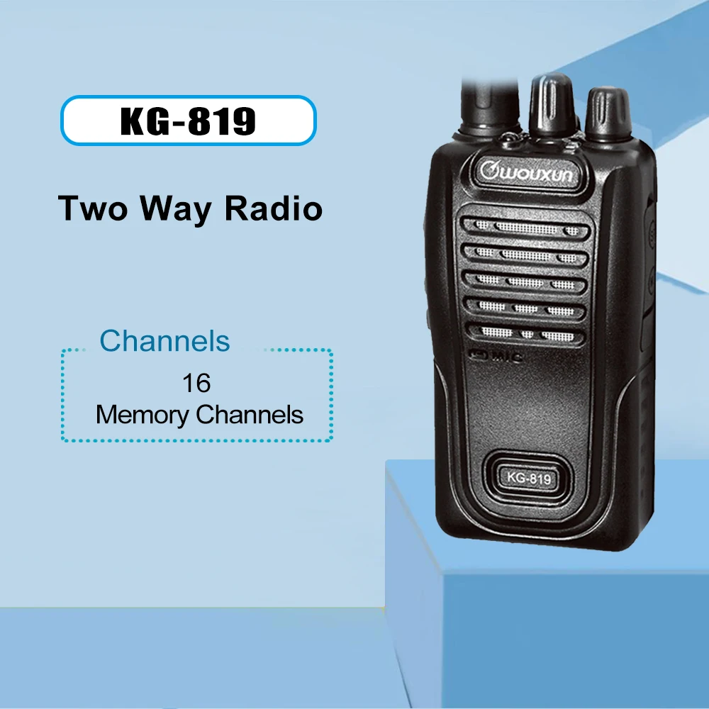 WOUXUN KG-819 Two Way Radio VHF/UHF Wideband and narrowband selectable (25/12.5KHZ) DTMF/ SOS /DCS/ CTCSS Digital tuned FM radio