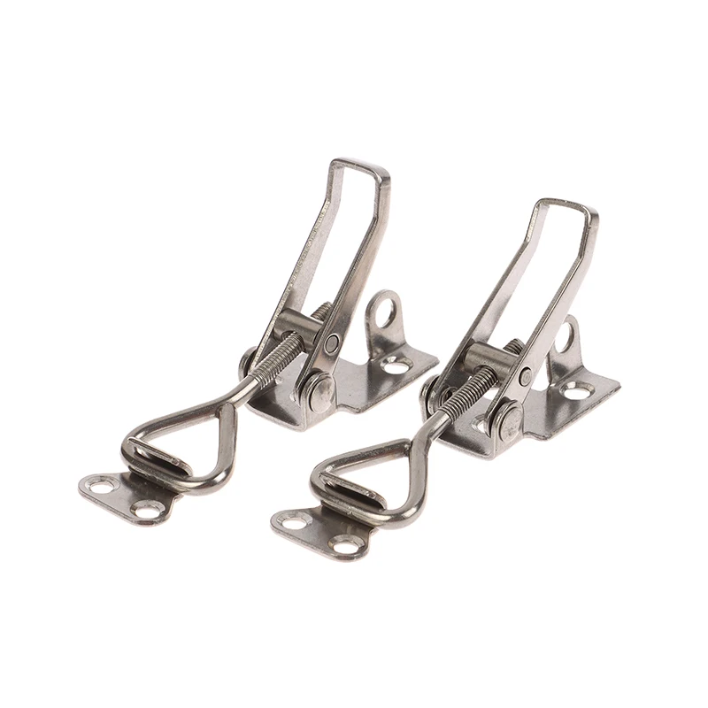 SXH 1Pc Stainless Steel Clamp Deck Hasp Lock Boat Accessories Locker Anti Rattle Latch Fastener Clamp Marine Fastener