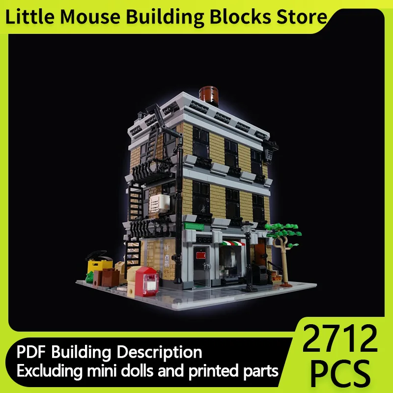 

City Street View Model MOC Building Bricks City Center Apartment Modular Technology Gifts Holiday Assemble Children Toys Suit