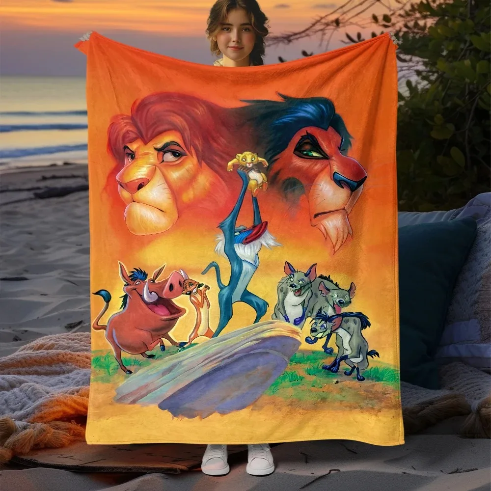 

The Lion King Printed Flannel Blanket, Sofa Bedroom Bed Home Office Nap Blanket, Travel Camping Picnic Blanket Gifts