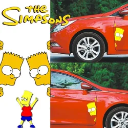 The Simpsons Funny Car Stickers Cartoon Personalized Reflective Car Stickers Door Slit Stickers Peep Stickerss Car Door Decals