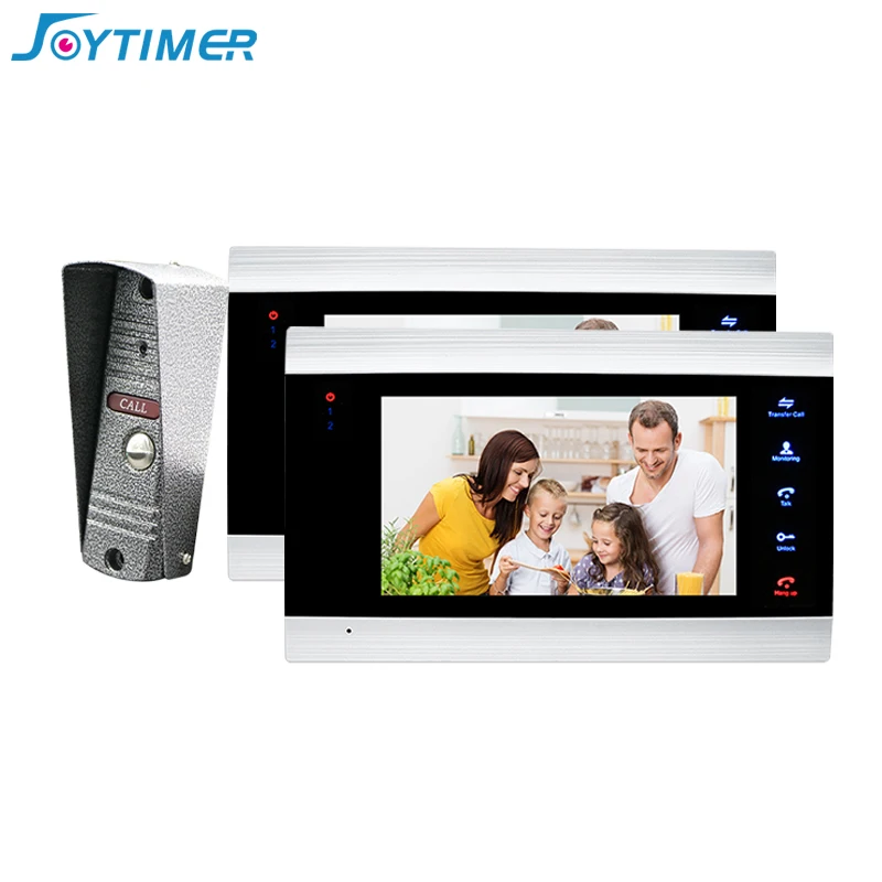 

Joytimer Video Intercom Monitor Video Doorbell With 1200TVL Weatherproof Outdoor Camera Support one-key Unlock, Motion Detection