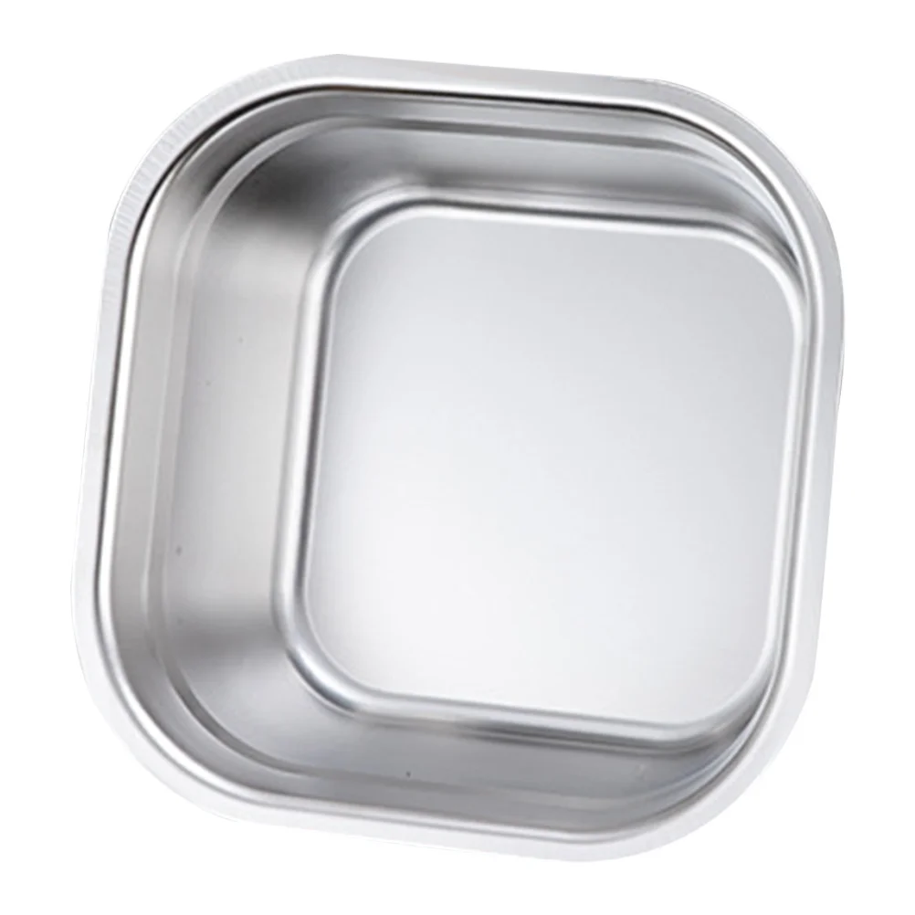 

Multifunctional Square Basin Large Capacity Stainless Steel Washing Basin For Kitchen Vegetable Fruit Cleaning Flat Bottom