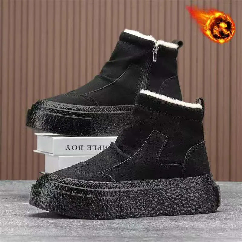 

Winter insulated warm men's boots of high quality comfortable lightweight anti-slip with unique style casual design Cotton shoes