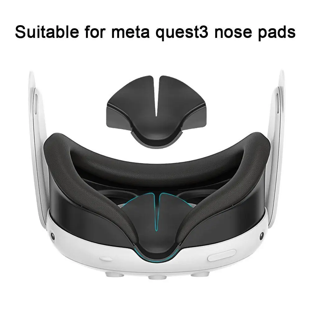 แผ่นซิลิโคนปิดจมูกสำหรับแว่น VR เมตา Quest3ใช้ซ้ำได้กันเหงื่อสำหรับ Quest3สบายกันรอยขีดข่วน