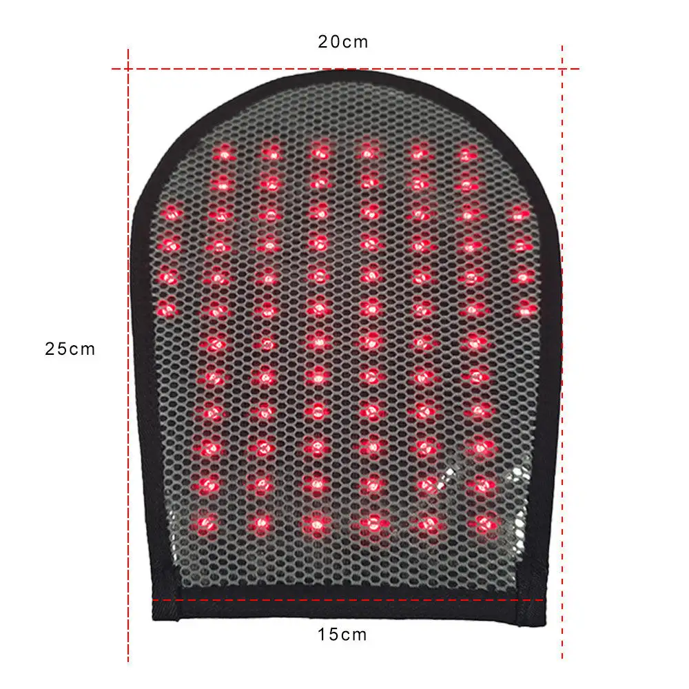무선 충전식 660nm & 850nm 적색 및 적외선 광선 치료 장갑 (손 관절염, 손가락, 손목 통증 완화용)