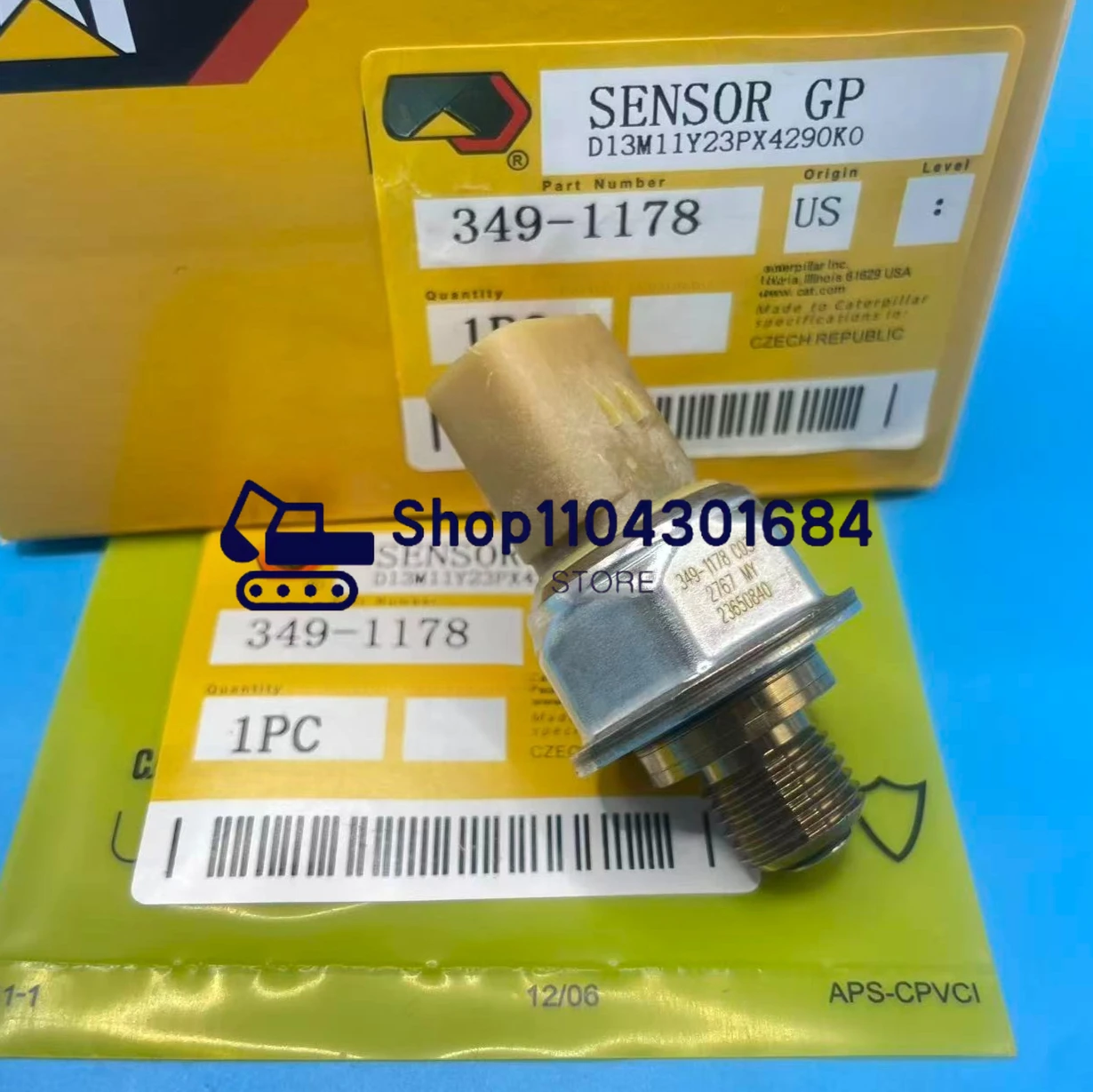 

For C18 988H 54 Fuel Oil Pressure Sensor 7PP4-4 349-1178