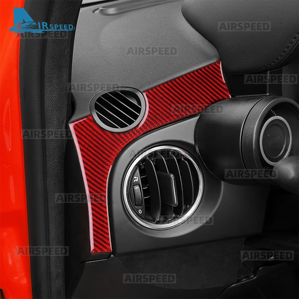 ملصق من ألياف الكربون الناعمة الحقيقية لشركة فيات 500 500C/Abarth 595 595C /695 695C 2016 2017 2018 2019 2020 2021 2022 2023 2024 500e 2016-2019 شريط أدوات السيارة