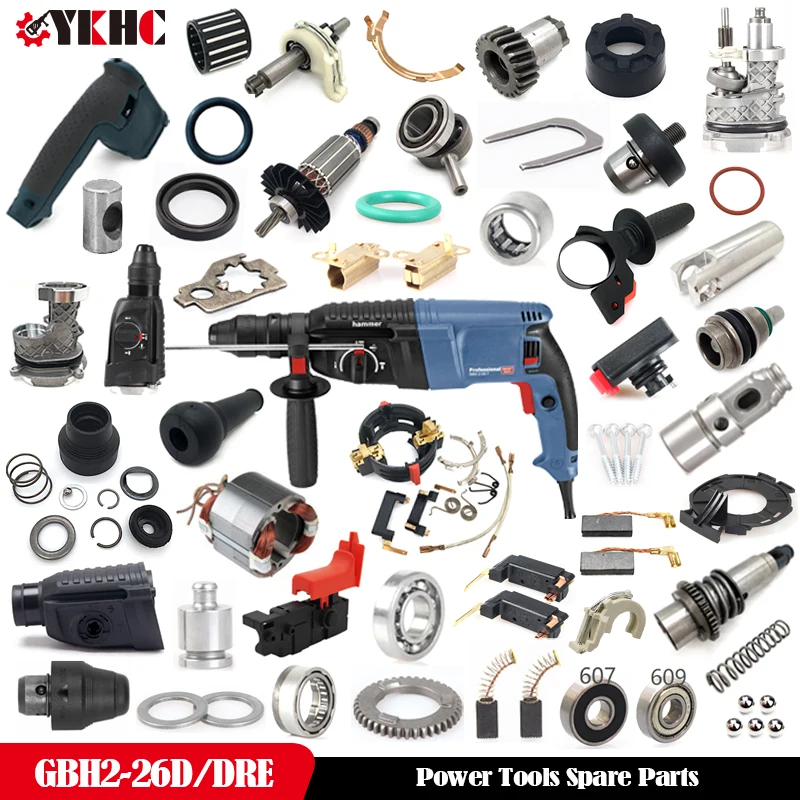 GBH2-26DRE Striker Pin Set Replace For Bosch GBH224DRE GBH18V-26D Bushing O-ring Guide Bushing Holding Jacket Tool Black