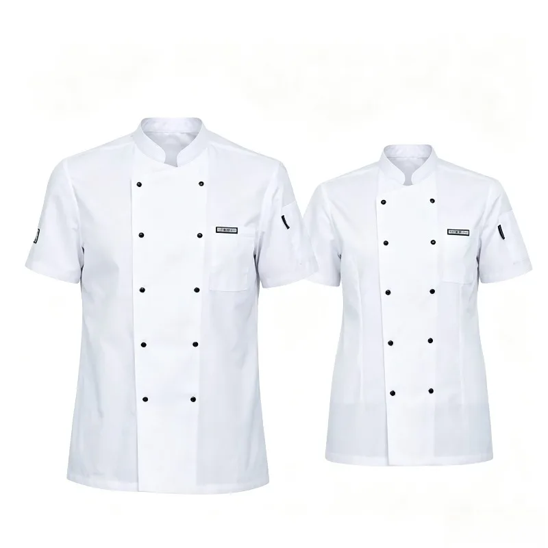Chef's Work Clothes for Men and Women, Catering Restaurants, Schools, Canteens, Kitchens, Baking, Wear-resistant Workwear Tops