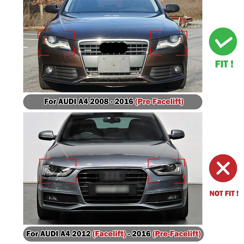 المصد الأمامي الرياضي عرافة شبكة العسل هود الشواية العلوية لأودي A4 B8 2009-2012 S4 RS4 نمط كواترو شبكات اكسسوارات السيارات