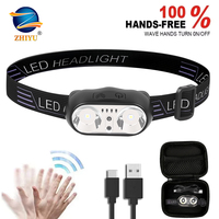 Strong Light Headlamp Mini Led Night Fishing Powerful Torch Head Lamp Outdoor Waterproof Camping Portable LED Sensor Headlamps