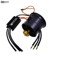 QX-Motor 70mm Ducted Fan EDF jet 6s with brushless engine and 100A esc 12-Blade Fan For RC Model Accessories 2.7kg Drone  parts