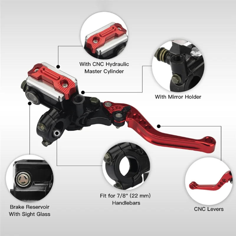 

Clutch Adjustable Hand Handlebar Master Cylinder Levers Handle Hydraulic Brake Pump For 22MM Motorcycle