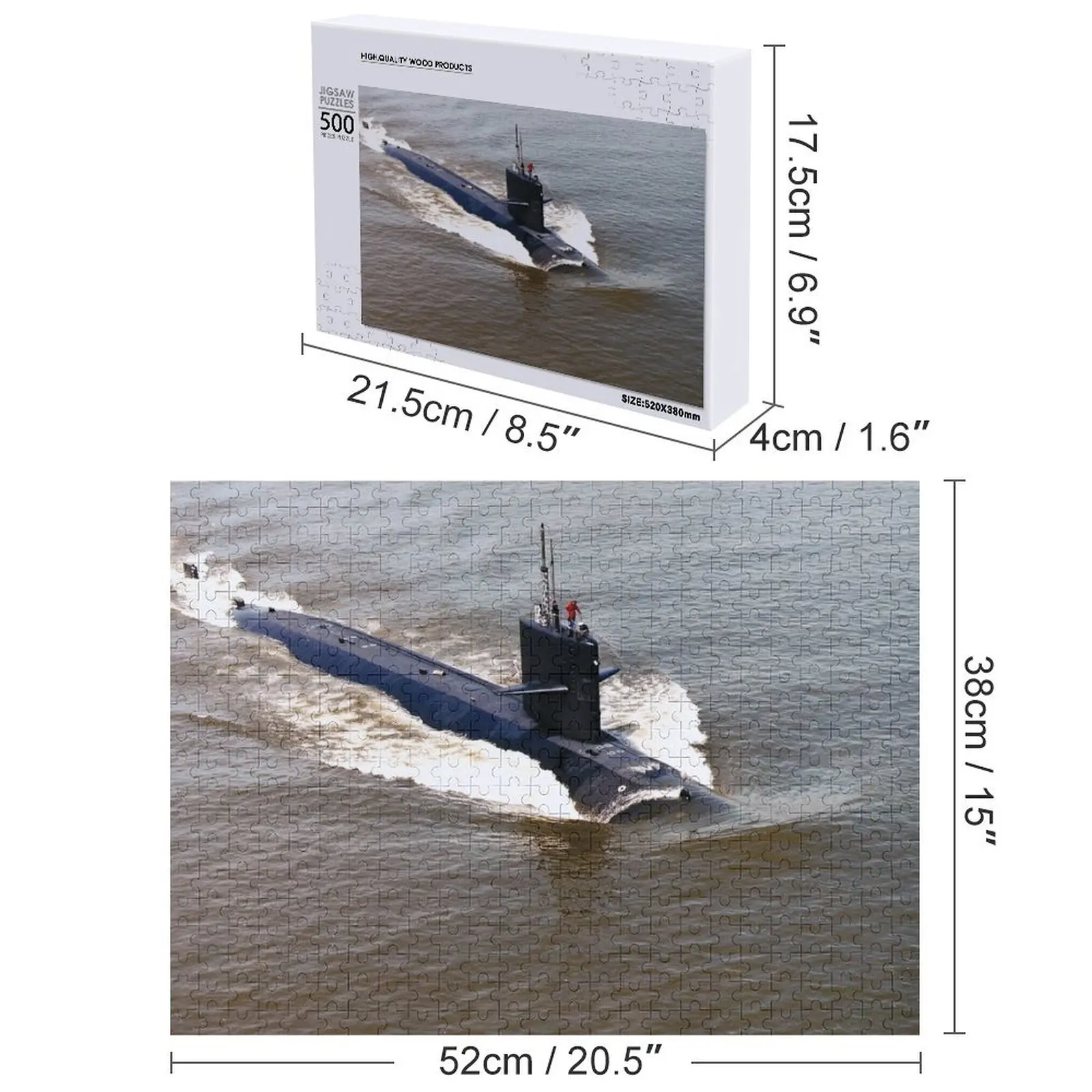 USS PLUNGER (SSN-595) SHIP'S STORE 어린이를 위해 맞춤 제작된 직소 퍼즐 스케일 모터 퍼즐
