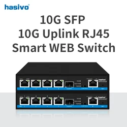 4 puertos Web gestionados 2,5gps PoE o no PoE Switch + 1x10G SFP + 1x10Gps RJ45 Uplink