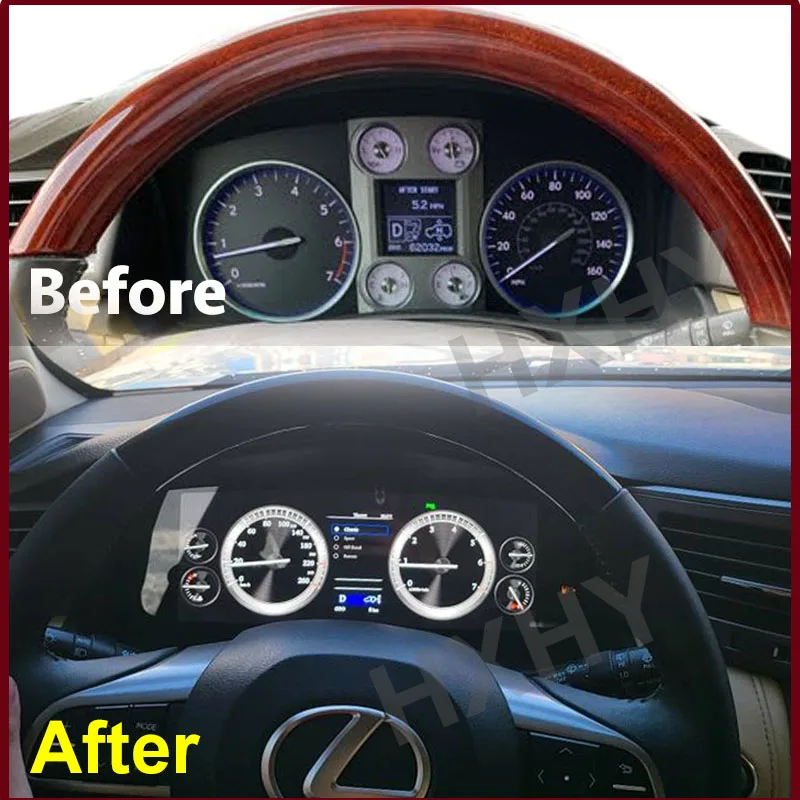 

Автомобильный ЖК-цифровой кластер с виртуальной кабиной SpeedMeter Dash для Lexus LX-570 2010-2017, приборный экран, панель