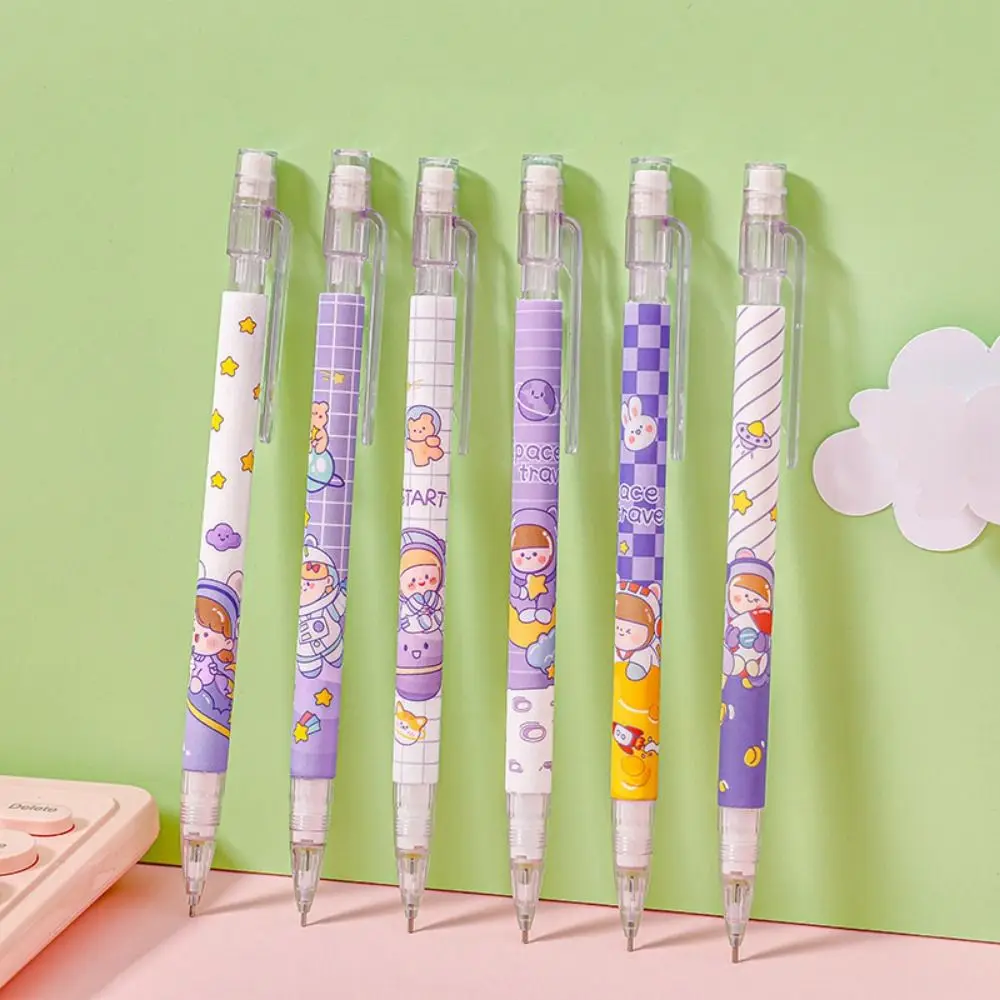 Writing Tool 0.5mm Mechanical Pencil Animals Astronaut Automatic Pencils Peach Cartoon Press Pen School Supplies view 3
