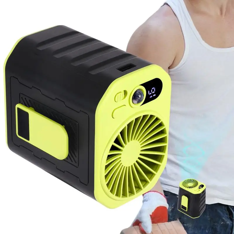 

Waist Fan Summer Cooling Fan Portable Large Wind Electric Fan Outdoor Emergency Lighting Cooling Construction Site Waist Fan