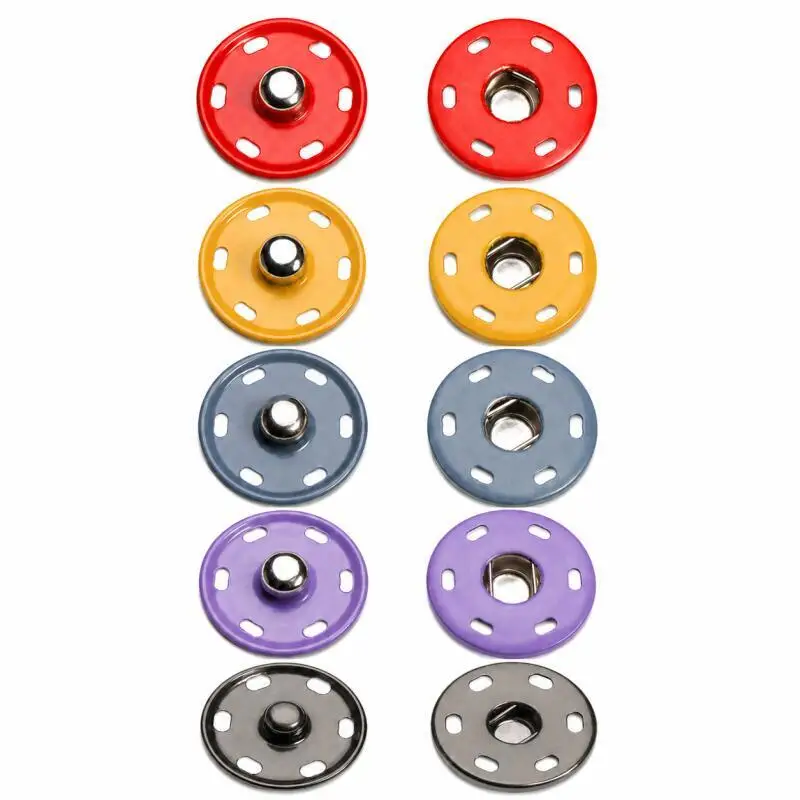 10/20/30 Sets Druckknöpfe 10-21mm Unsichtbare Druckknöpfe Bunte Metallknöpfe für DIY-Kleidung und Verschlüsse – Detail 3